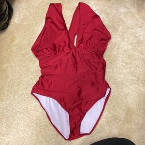 Red Sexy V swim suit